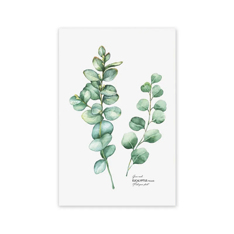 Botanical Wall Art – Scandinavian Style Leaf Print for Living Room