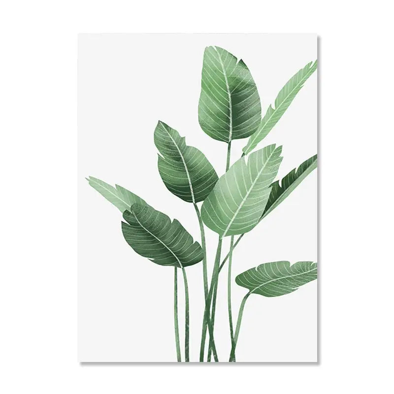 Botanical Wall Art – Scandinavian Style Leaf Print for Living Room