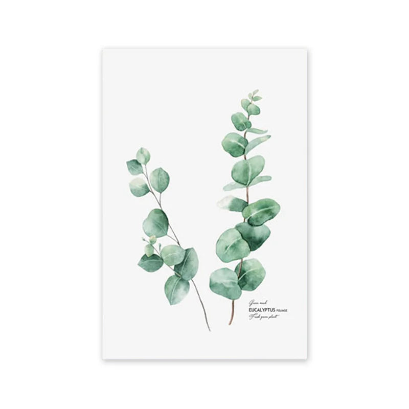 Botanical Wall Art – Scandinavian Style Leaf Print for Living Room