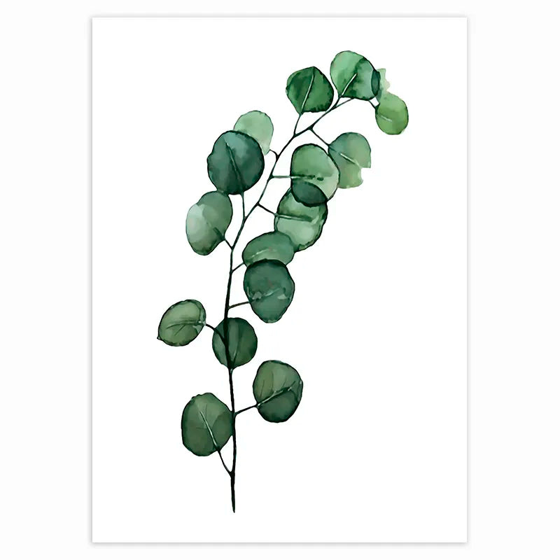 Botanical Wall Art – Scandinavian Style Leaf Print for Living Room
