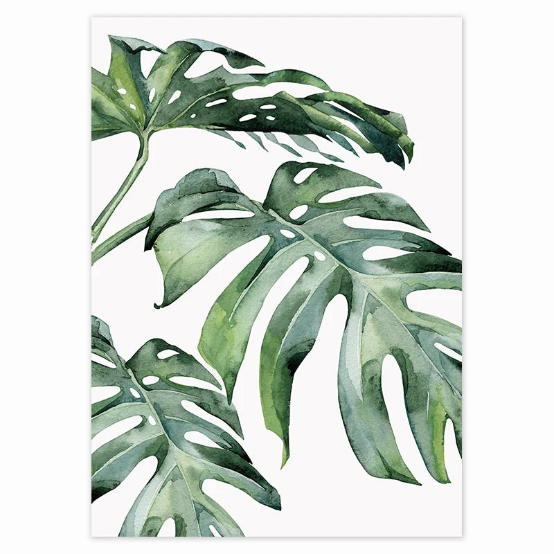 Botanical Wall Art – Scandinavian Style Leaf Print for Living Room