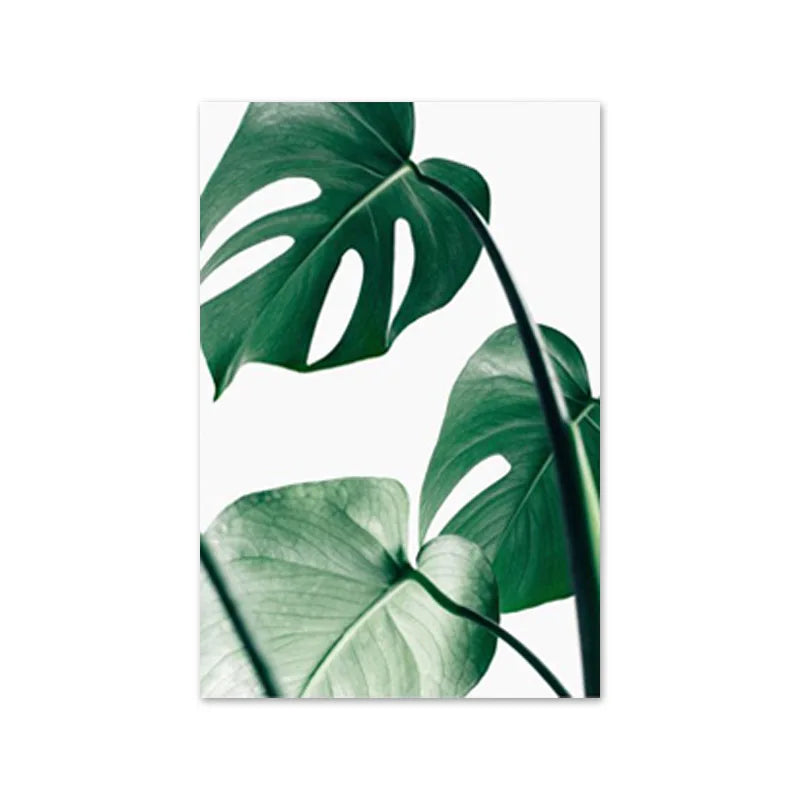 Botanical Wall Art – Scandinavian Style Leaf Print for Living Room