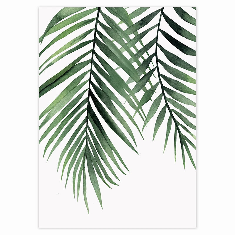 Botanical Wall Art – Scandinavian Style Leaf Print for Living Room