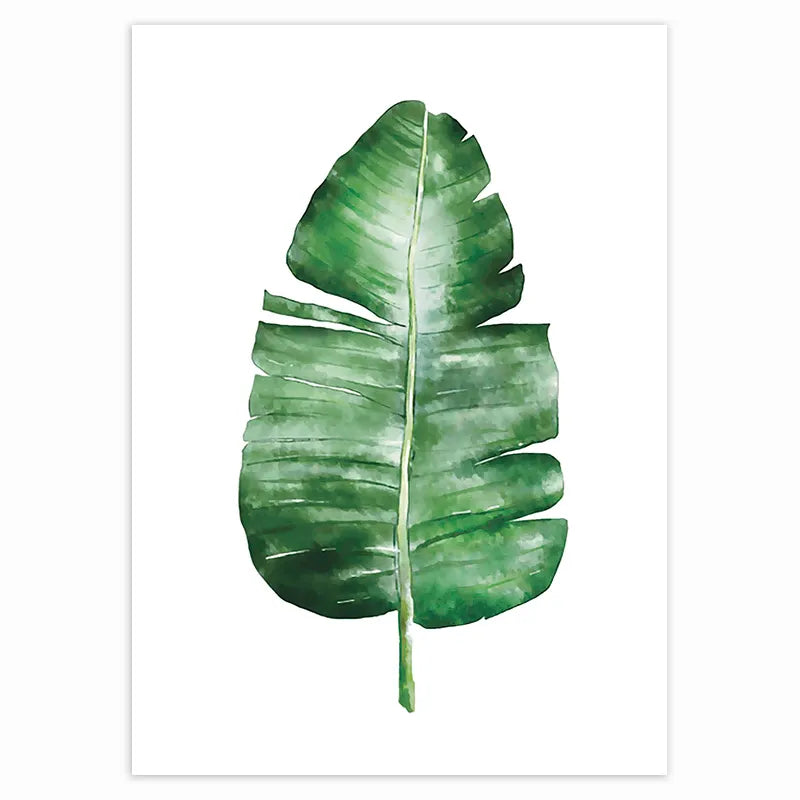 Botanical Wall Art – Scandinavian Style Leaf Print for Living Room