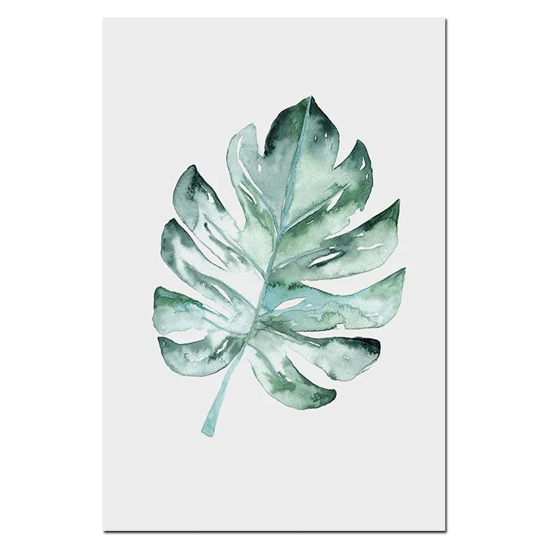 Botanical Wall Art – Scandinavian Style Leaf Print for Living Room