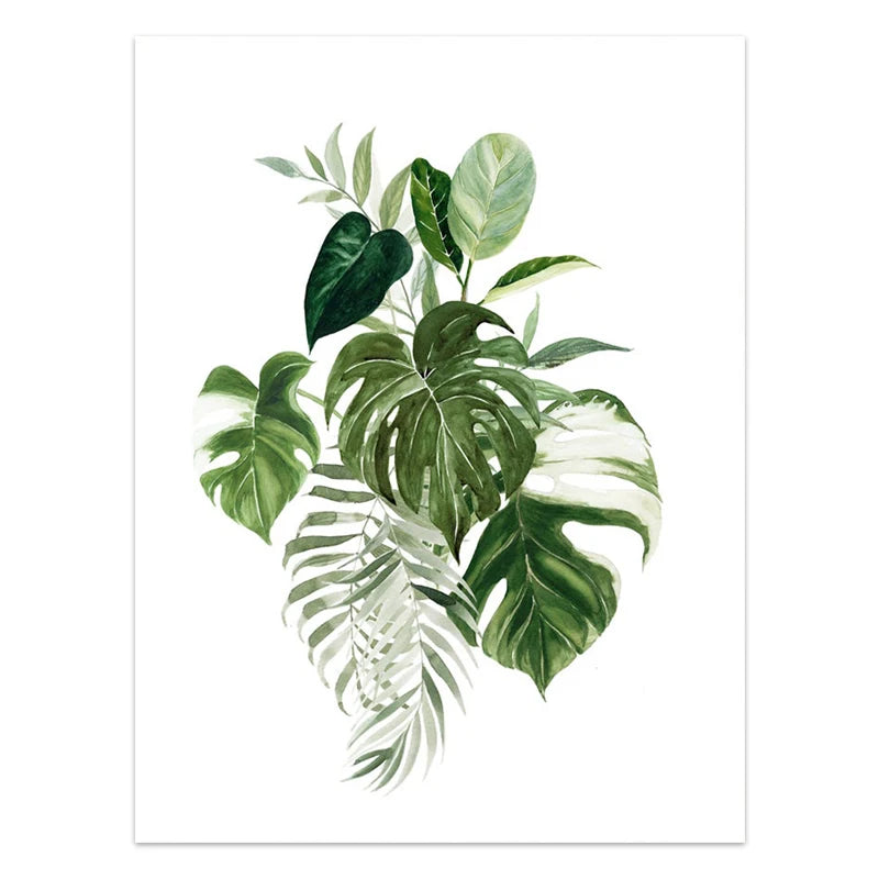 Botanical Wall Art – Scandinavian Style Leaf Print for Living Room