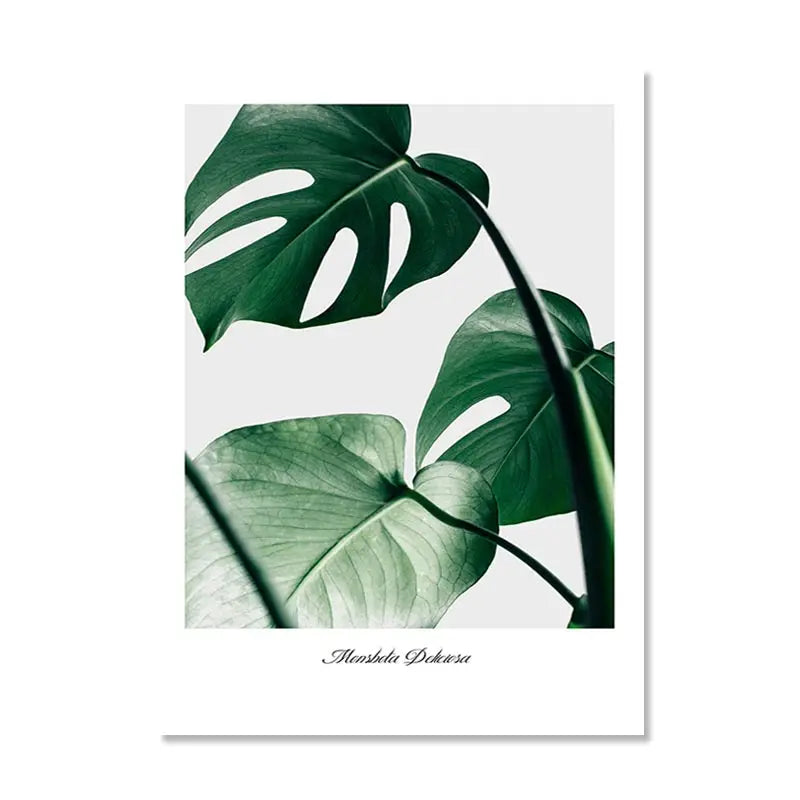 Botanical Wall Art – Scandinavian Style Leaf Print for Living Room