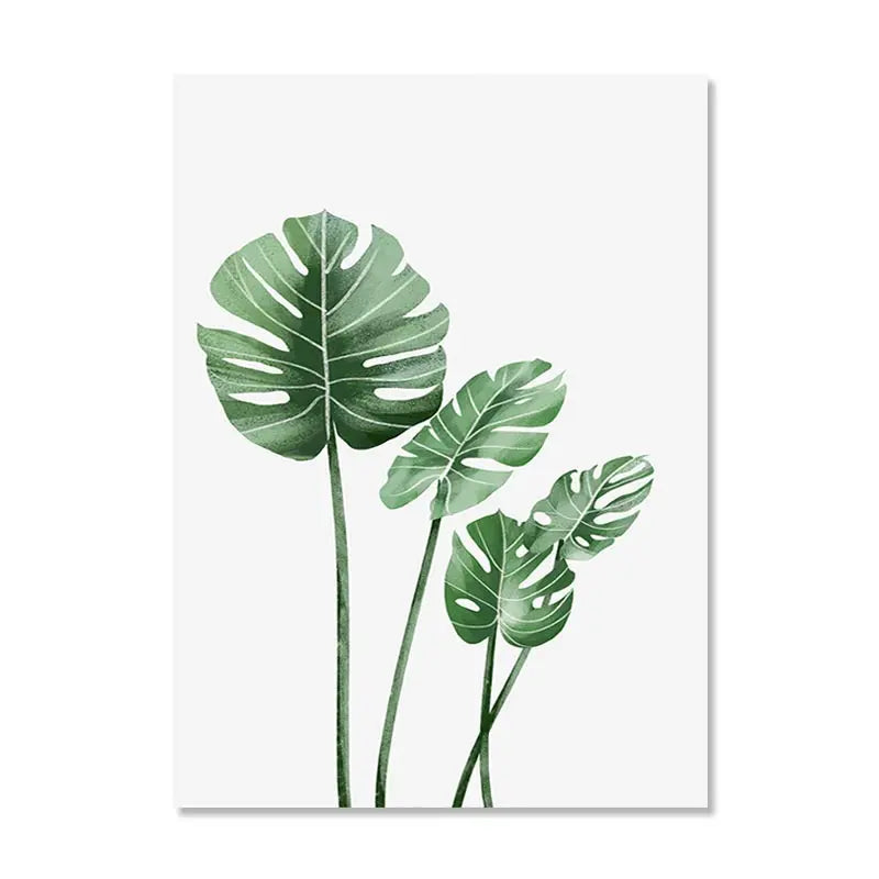 Botanical Wall Art – Scandinavian Style Leaf Print for Living Room