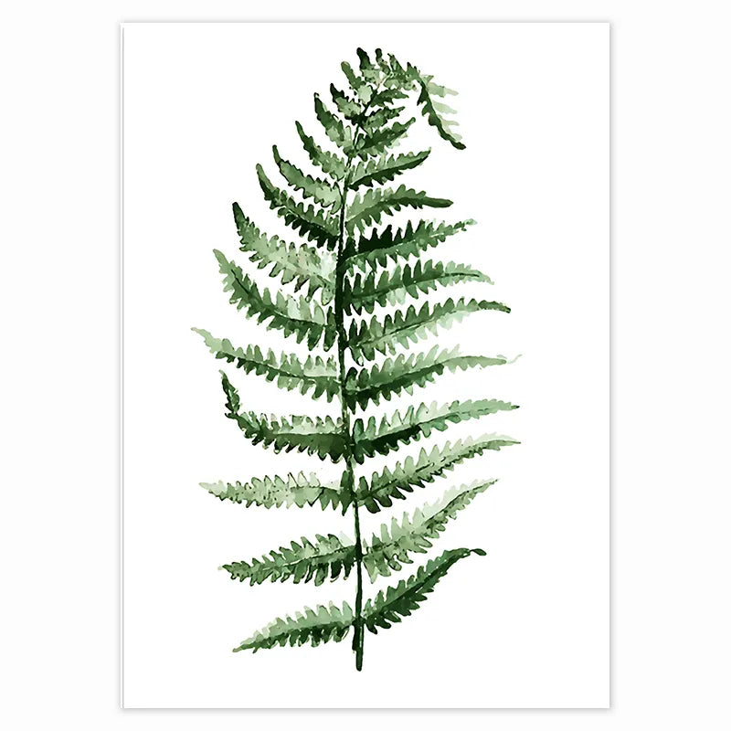 Botanical Wall Art – Scandinavian Style Leaf Print for Living Room