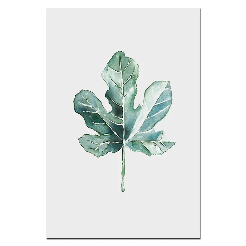 Botanical Wall Art – Scandinavian Style Leaf Print for Living Room