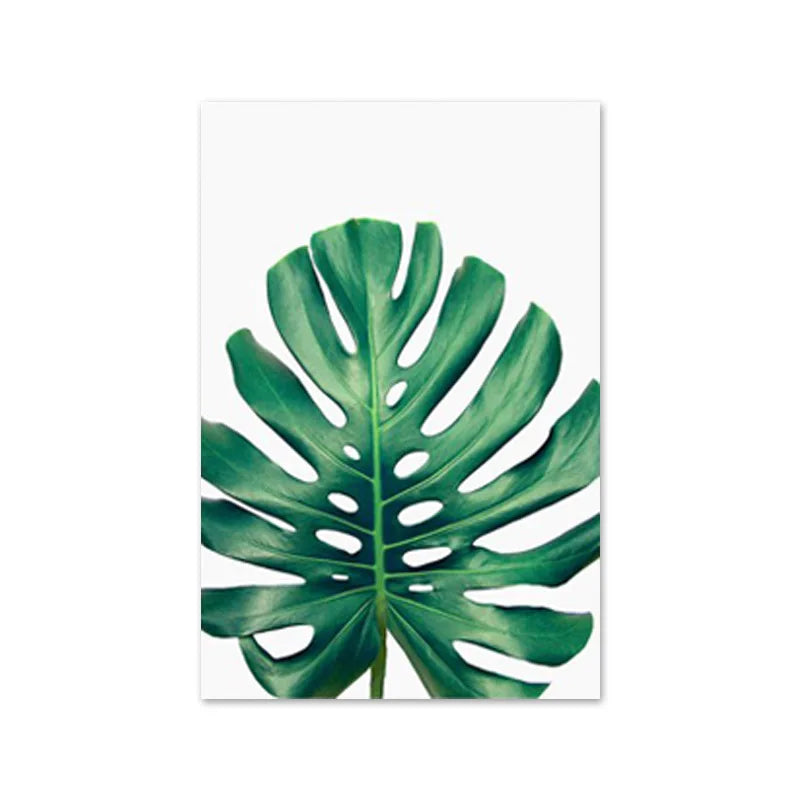 Botanical Wall Art – Scandinavian Style Leaf Print for Living Room
