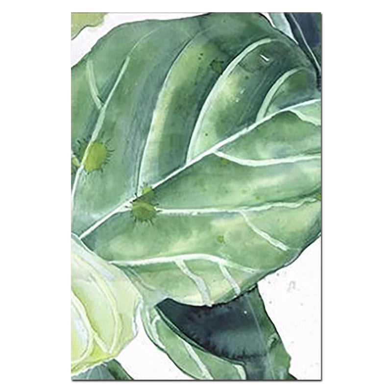 Botanical Wall Art – Scandinavian Style Leaf Print for Living Room
