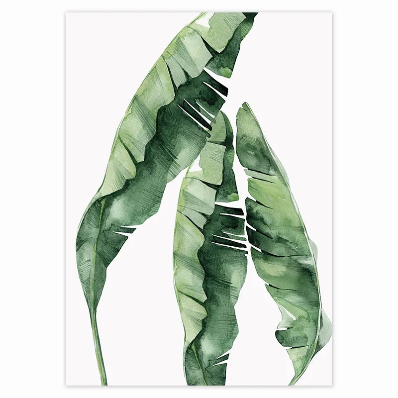 Botanical Wall Art – Scandinavian Style Leaf Print for Living Room