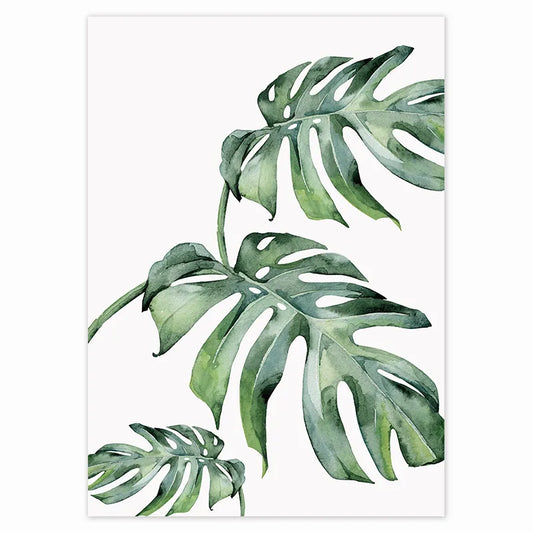 Botanical Wall Art – Scandinavian Style Leaf Print for Living Room